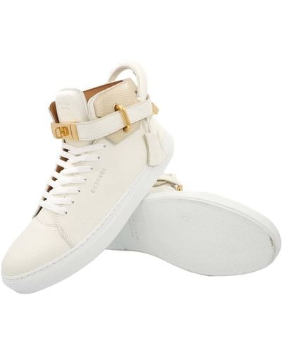 Buscemi Belted High-top Trainers - White