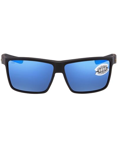Costa Del Mar Riconcito Mirror Polarized Glass Sunglasses Ric 11 Obmglp 60 - Blue