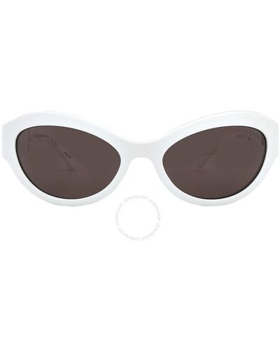 Michael Kors Burano Brown Oval Sunglasses Mk2198 310073 59 - White