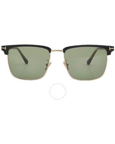 Tom Ford Hudson Green Square Sunglasses Ft0997-h 01n 55