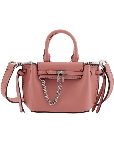 Michael Kors Leather Hamilton Legacy Micro Belted Crossbody - Red