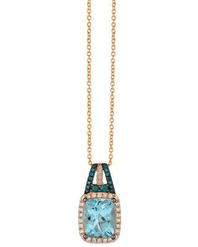 Le Vian Sea Blue Aquamarine Necklaces Set