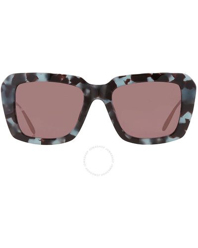 Carolina Herrera Brown Rectangular Sunglasses Shn619m 01gr 53