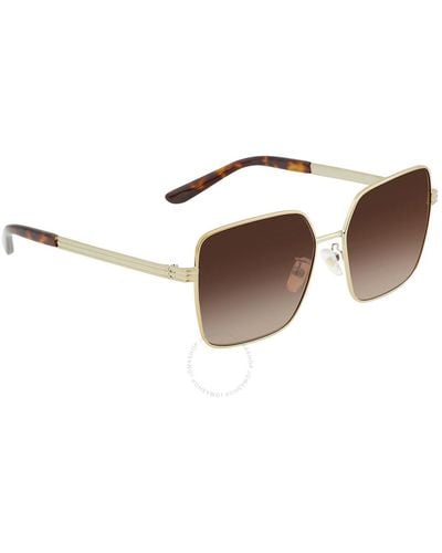 Tory Burch Gradient Square Sunglasses Ty6087 327913 55 - Brown