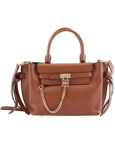 Michael Kors Hamilton Legacy Small Leather Belted Satchel - Brown