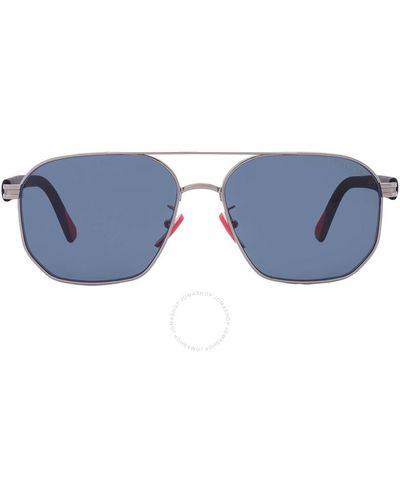 Moncler Flaperon Blue Navigator Sunglasses Ml0242-h 14v 56