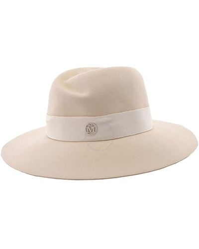 Maison Michel Seed Pearl Virginie Fedora Hat - Natural