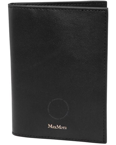 Max Mara Abilita Leather Flap Wallet - Black