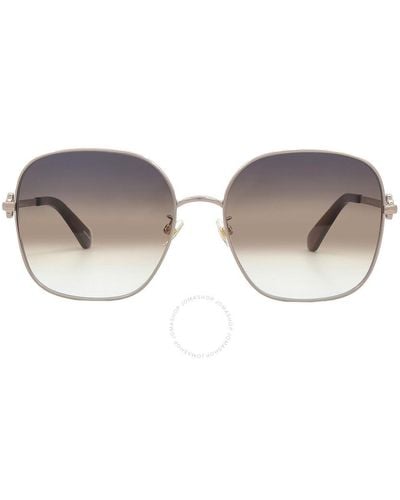 Kate Spade Gray Shaded Brown Square Sunglasses Talya/f/s 0au2/pr 59