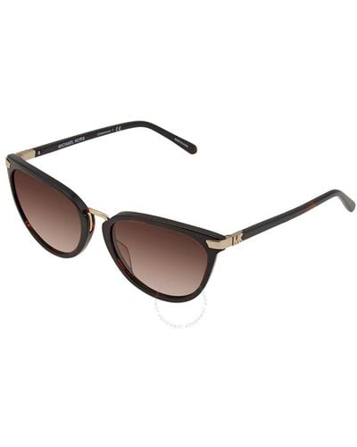 Michael Kors Claremont Smoke Gradient Cat Eye Sunglasses Mk2103 378113 56 - Brown