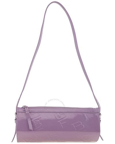 BY FAR Karo Embossed Shoulder Bag - Purple