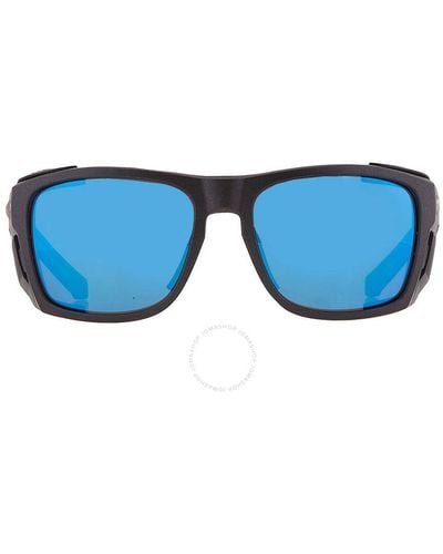 Costa Del Mar King Tide 6 Blue Mirror Polarized Glass Wrap Sunglasses 6s9112 911201 58