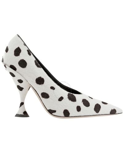 Burberry Dalmatian Print Point-toe Court Shoes - Metallic