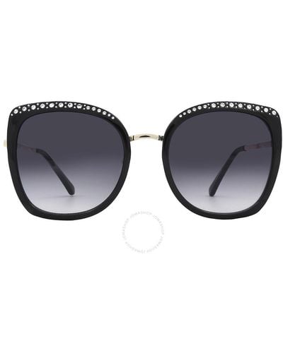 Guess Factory Smoke Gradient Butterfly Sunglasses Gf0381 01b 56 - Black