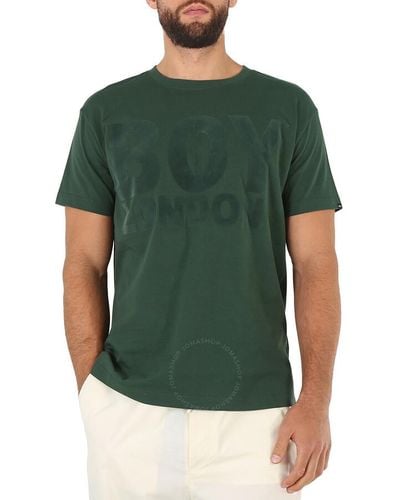 BOY London Forest Hemus Flock Cotton T-shirt - Green