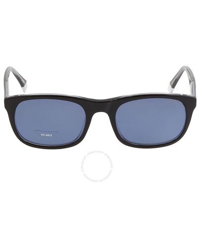 Polaroid Gray Rectangular Sunglasses - Blue