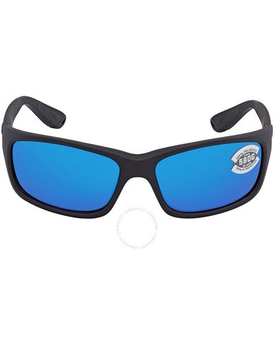 Costa Del Mar Jose Blue Mirror Polarized Glass Rectangular Sunglasses Jo 01 Obmglp