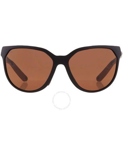 Costa Del Mar Mayfly Copper Polarized Polycarbonate Cat Eye Sunglasses 6s9110 911003 58 - Brown