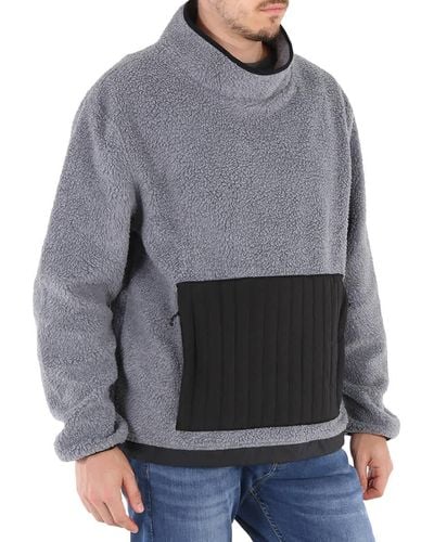 Rains Fleece High Neck Sweater - Grey