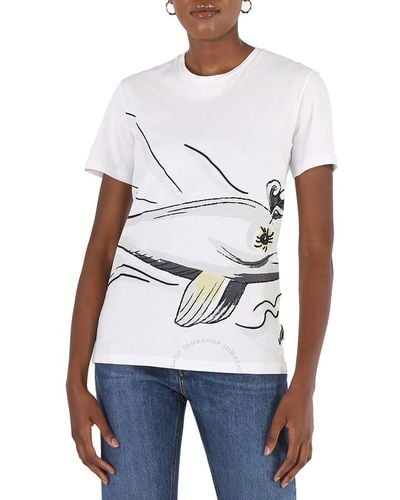 Moncler Dolphin Embroidered T-shirt - White