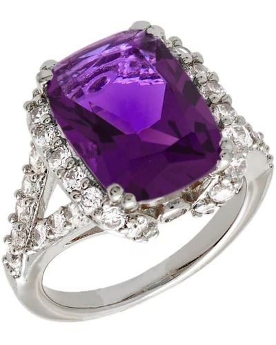 Bertha Juliet Collection 's 18k Wg Plated Purple Statement Fashion Ring