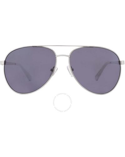Guess Factory Smoke Pilot Sunglasses Gf0251 10a 59 - Purple