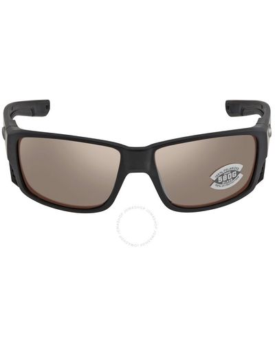 Costa Del Mar Tuna Alley Pro Copper Silver Mirror Polarized Glass Sunglasses 6s9105 910503 60 - Brown