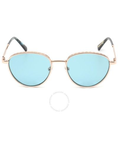 Guess Oval Sunglasses Gu5205 32w 52 - Blue
