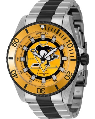 INVICTA WATCH Nhl Pittsburgh Penguins Quartz Watch - Metallic