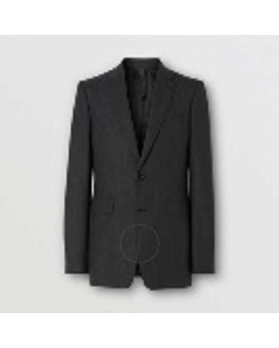 Burberry Charcoal Melange Wool Three-piece Suits - Black