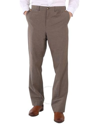 Burberry Wool Pocket Detail Tailored Trousers - Grey