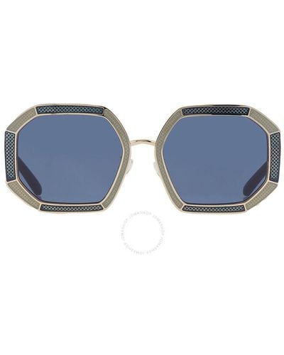 Tory Burch Dark Blue Geometric Sunglasses Ty6102 335580 52