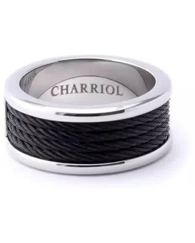 Charriol Forever Young Steel Pvd Cable Ring - Black
