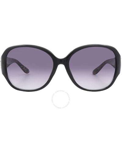 Guess Factory Smoke Gradient Oval Sunglasses Gf0284 01b 60 - Black