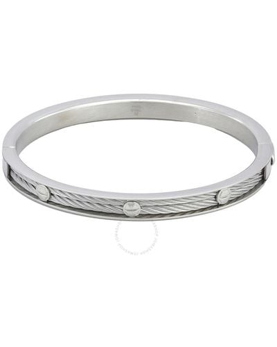 Charriol Forever Eternity Stainless Steel Cable Bangle - Metallic