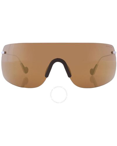 Moncler Electra Amber Shield Sunglasses Ml0137-p 16g 00 - Brown
