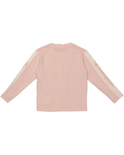 Champion Girls Cotton Jersey Long-sleeve Logo T-shirt - Pink