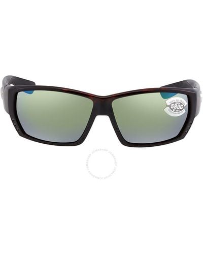Costa Del Mar Tuna Alley Green Mirror Polarized Glass Sunglasses Ta 10 Ogmglp 62 - Brown