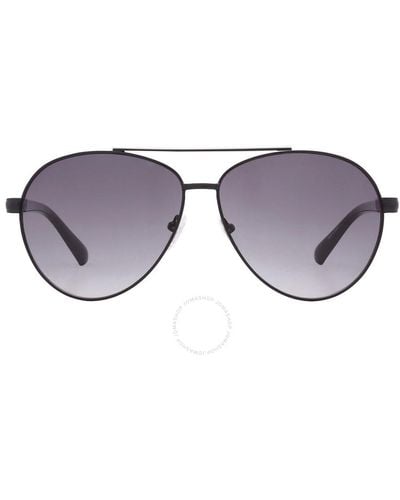 Guess Factory Smoke Gradient Pilot Sunglasses Gf0221 01b 59 - Purple