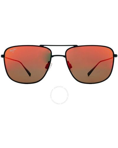 Maui Jim Mikioi Hawaii Lava Navigator Sunglasses Rm887-02 54 - Brown