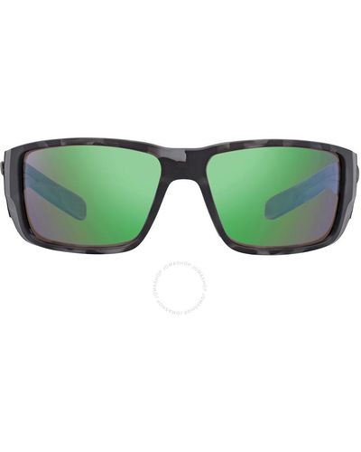 Costa Del Mar Blackfin Pro Green Mirror Rectangular Sunglasses 6s9078 907813 60