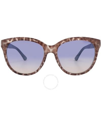 Guess Blue Gradient Oval Sunglasses Gu7850 92w 56 - Purple
