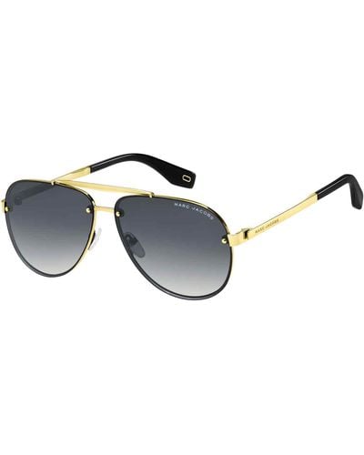 Marc Jacobs Gray Shaded Pilot Sunglasses - Black