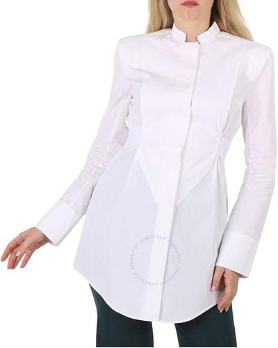 Balmain Long Cotton Shirt - White