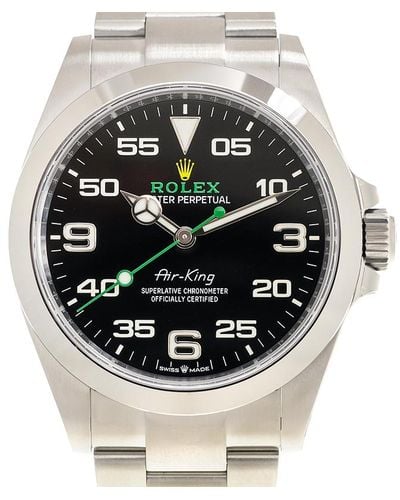 Rolex Air-king Automatic Black Dial Oyster Watch -0001 - Metallic