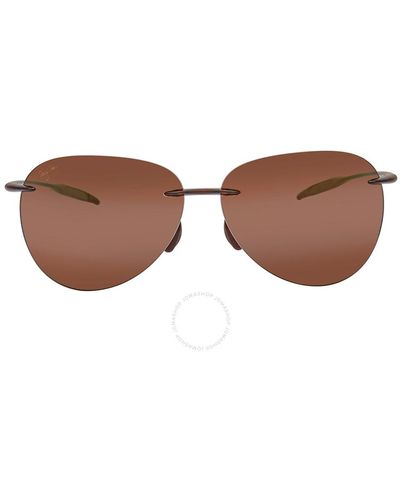 Maui Jim Sugar Beach Hcl Oval Sunglasses - Brown