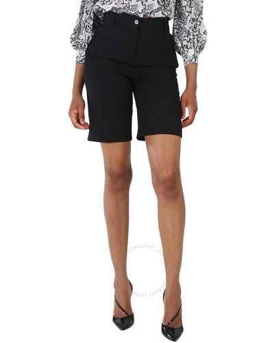 Burberry High-waisted Tailored Shorts - Black