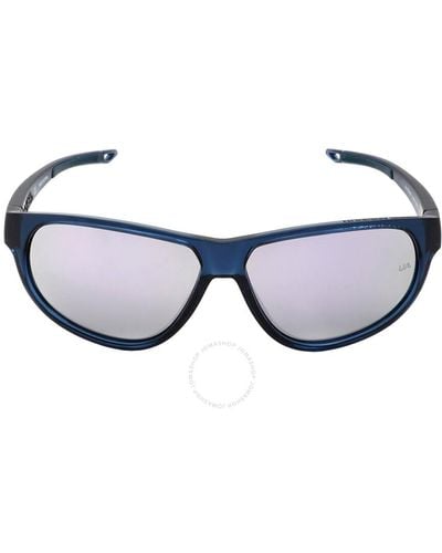 Under Armour Silver Multilayer Oval Sunglasses - Blue