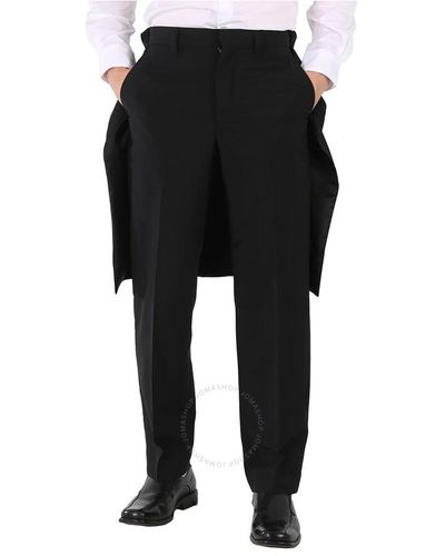 Burberry Cape Detail Tailored Pants - Black