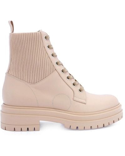 Gianvito Rossi Mousse/mousse Martis 20 Combat Boots - Natural
